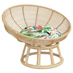 Cuscino Rotondo Multicolore Ø 60x11 cm in Tessuto Oxford