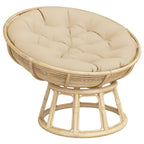 Cuscino Rotondo Beige Ø 100x11 cm in Tessuto Oxford