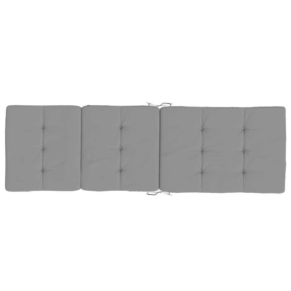 Cuscini per Sedia a Sdraio 2 pz Grigio in Tessuto Oxford