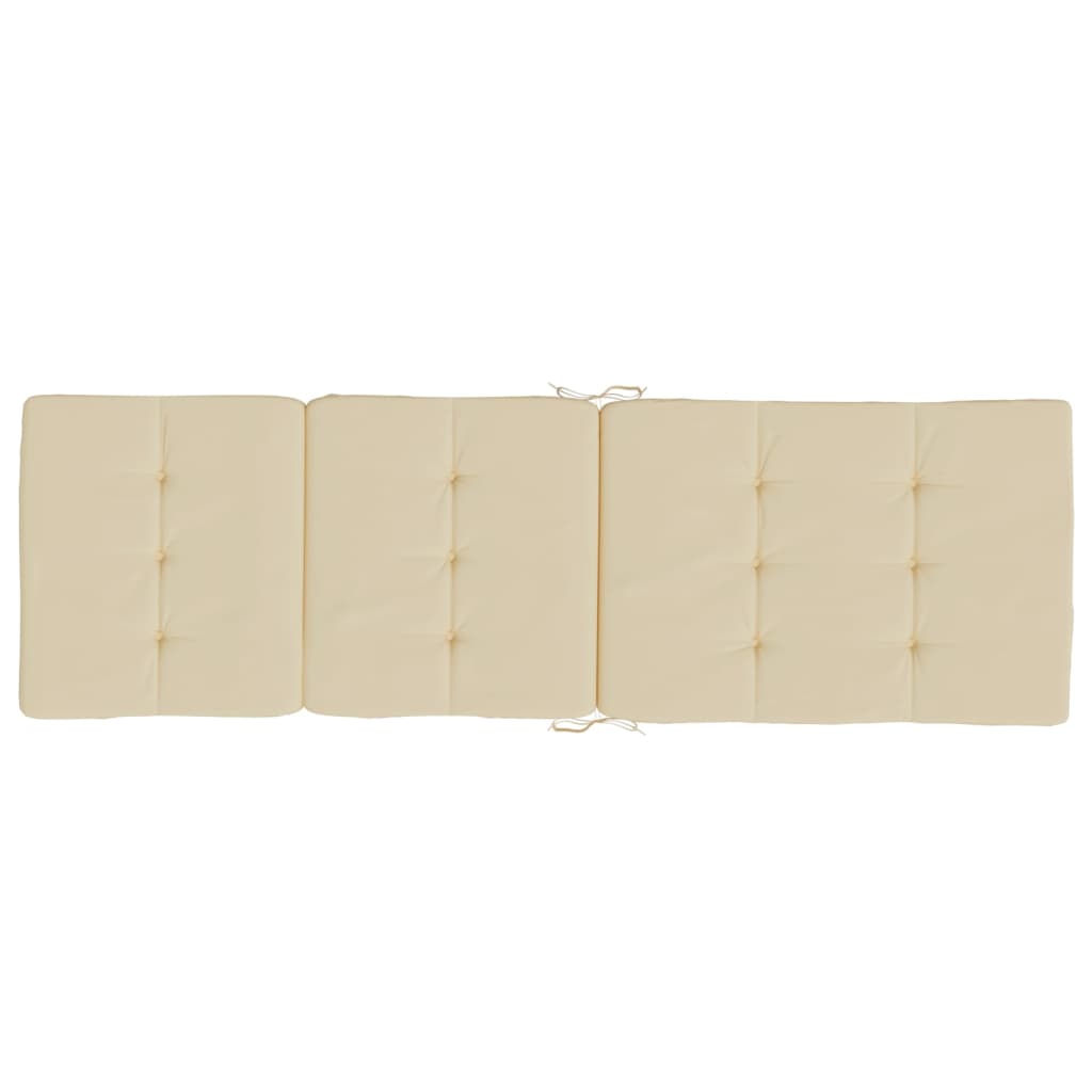 Cuscini per Sedia a Sdraio 2 pz Beige in Tessuto Oxford