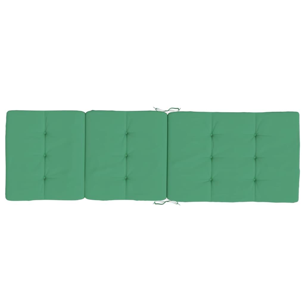 Cuscini per Sedia a Sdraio 2 pz Verde in Tessuto Oxford