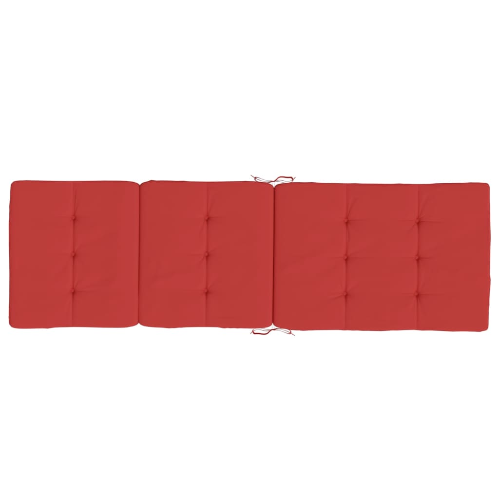 Cuscini per Sedia a Sdraio 2 pz Rosso in Tessuto Oxford
