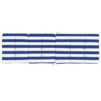 Cuscini Sedia a Sdraio 2pz Strisce Bianche e Blu Tessuto Oxford
