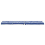 Cuscini Sedia a Sdraio 2pz Strisce Bianche e Blu Tessuto Oxford