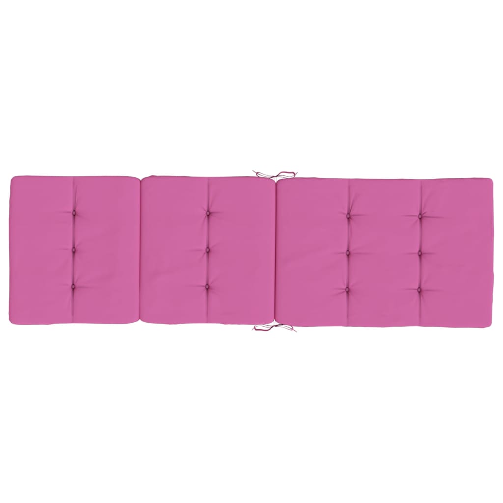 Cuscini per Sedia a Sdraio 2 pz Rosa in Tessuto Oxford