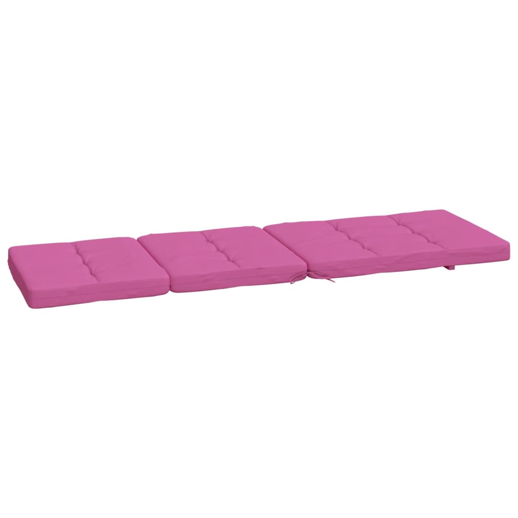 Cuscini per Sedia a Sdraio 2 pz Rosa in Tessuto Oxford