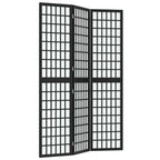 Divisorio Pieghevole 3 Pannelli Stile Giapponese 120x170cm Nero