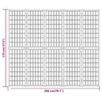 Divisorio Pieghevole 5 Pannelli Stile Giapponese 200x170cm Nero