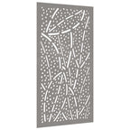 Decorazione Muro da Giardino 105x55 cm Foglia Acciaio Corten