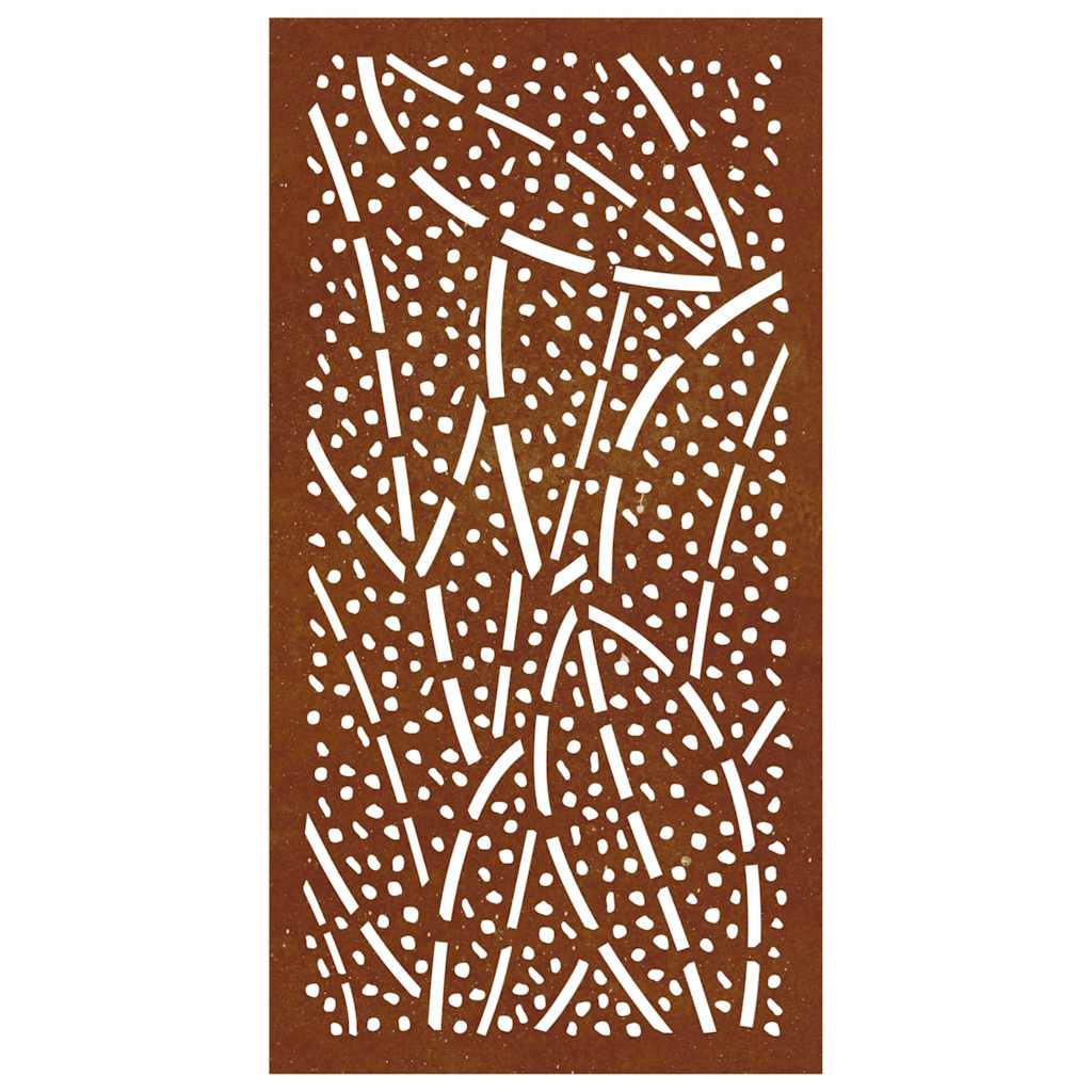 Decorazione Muro da Giardino 105x55 cm Foglia Acciaio Corten