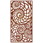 Decorazione Muro da Giardino 105x55cm Conchiglia Acciaio Corten