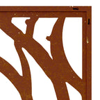 Decorazione Muro da Giardino 105x55cm Conchiglia Acciaio Corten