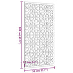 Decorazione Muro da Giardino 105x55 cm Moresco Acciaio Corten