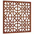 Decorazione Muro da Giardino 55x55 cm Moresco Acciaio Corten