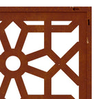 Decorazione Muro da Giardino 55x55 cm Moresco Acciaio Corten