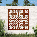 Decorazione Muro da Giardino 55x55 cm Moresco Acciaio Corten