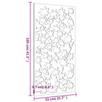 Decorazione Muro Giardino 105x55 cm Foglia Acero Acciaio Corten