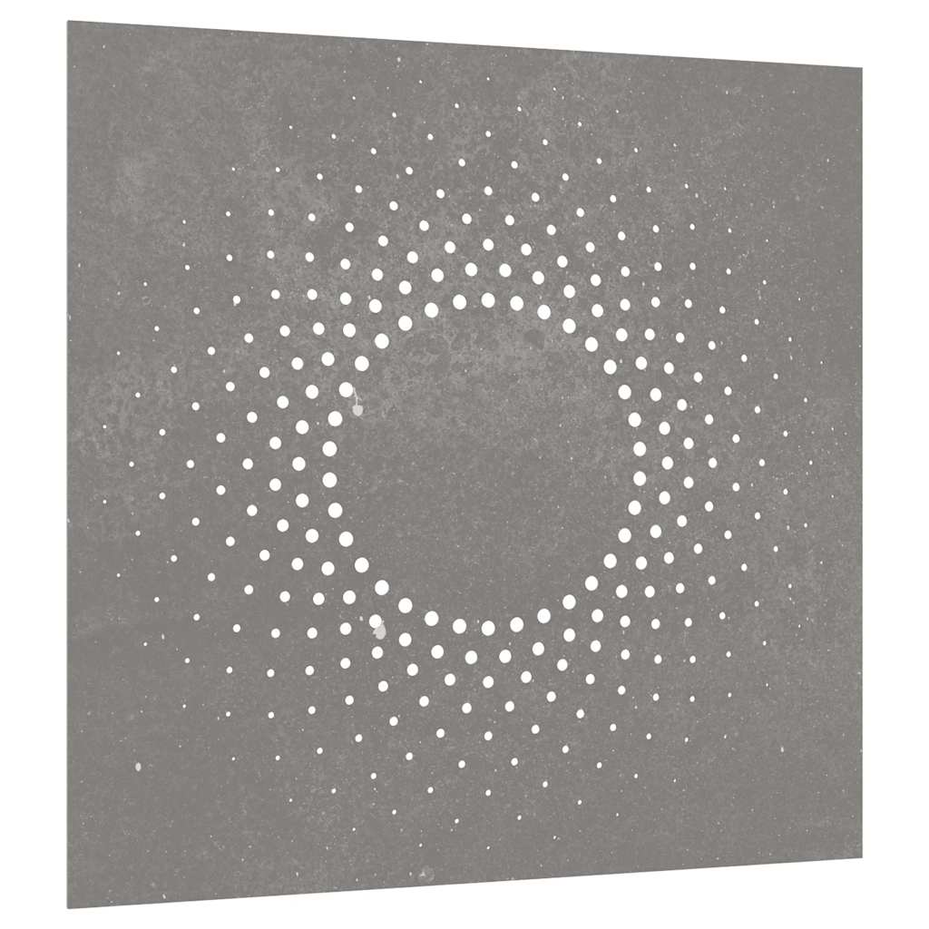 Decorazione Muro da Giardino 55x55 cm Sole in Acciaio Corten