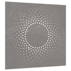 Decorazione Muro da Giardino 55x55 cm Sole in Acciaio Corten