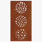 Decorazione Muro da Giardino 105x55 cm Foglia Acciaio Corten