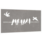 Decorazione Muro da Giardino 105x55 cm Uccello Acciaio Corten