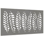 Decorazione Muro da Giardino 105x55 cm Foglia Acciaio Corten