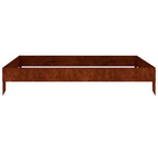 Fioriera Rialzata da Giardino 100x100x18,5 cm in Acciaio Corten