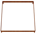 Fioriera Rialzata da Giardino 100x100x18,5 cm in Acciaio Corten