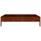 Fioriera Rialzata da Giardino 100x100x26 cm in Acciaio Corten