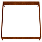 Fioriera Rialzata da Giardino 100x100x33,5 cm in Acciaio Corten