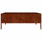 Fioriera Rialzata da Giardino 100x100x41 cm in Acciaio Corten
