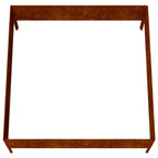 Fioriera Rialzata da Giardino 100x100x41 cm in Acciaio Corten