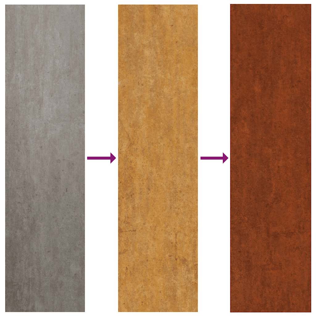 Fioriera Rialzata da Giardino 100x100x41 cm in Acciaio Corten