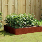 Fioriera Rialzata da Giardino 100x100x41 cm in Acciaio Corten