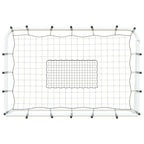 Rete Rimbalzante Calcio Bianca e Nera 184x61x123cm Acciaio e PE