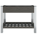 Fioriera Rialzata Giardino con Ripiano Grigia 100x50x75 cm WPC