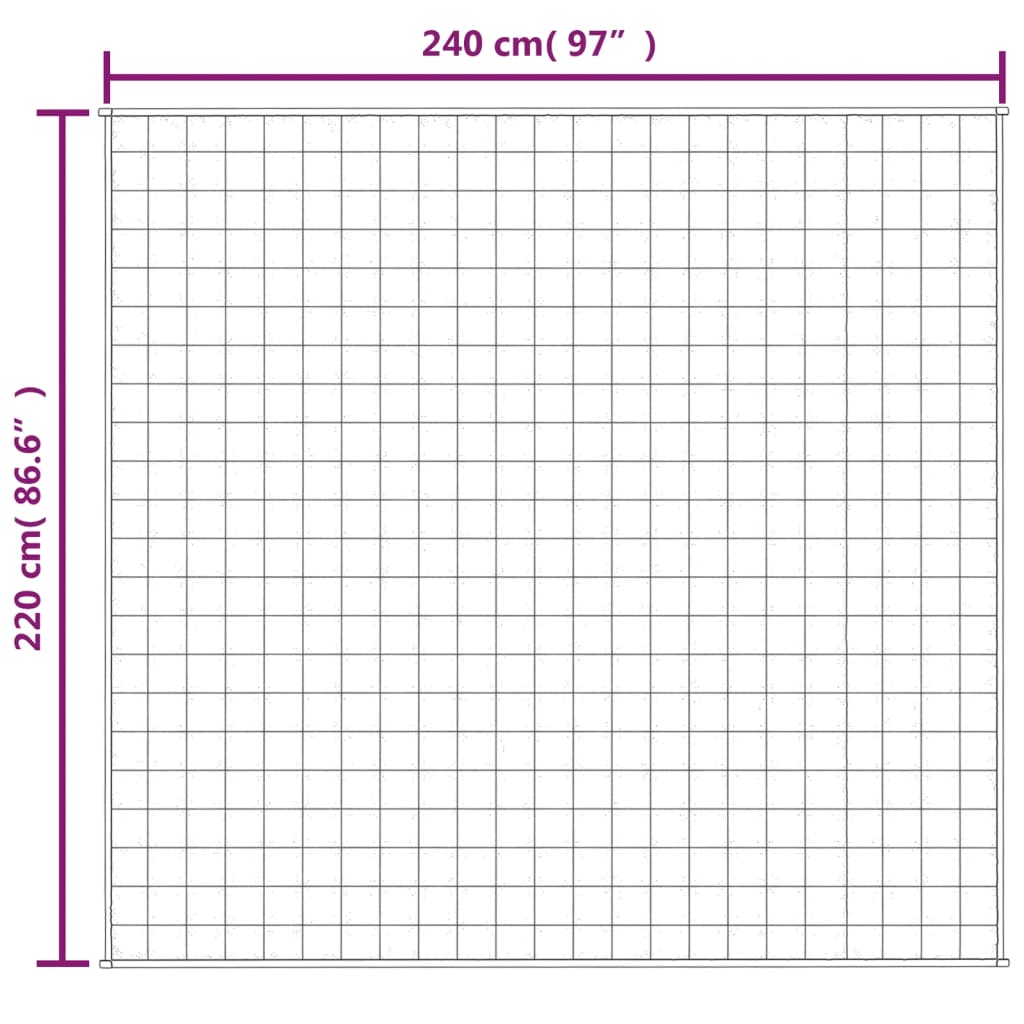 Coperta Ponderata Grigia 220x240 cm 11 kg Tessuto