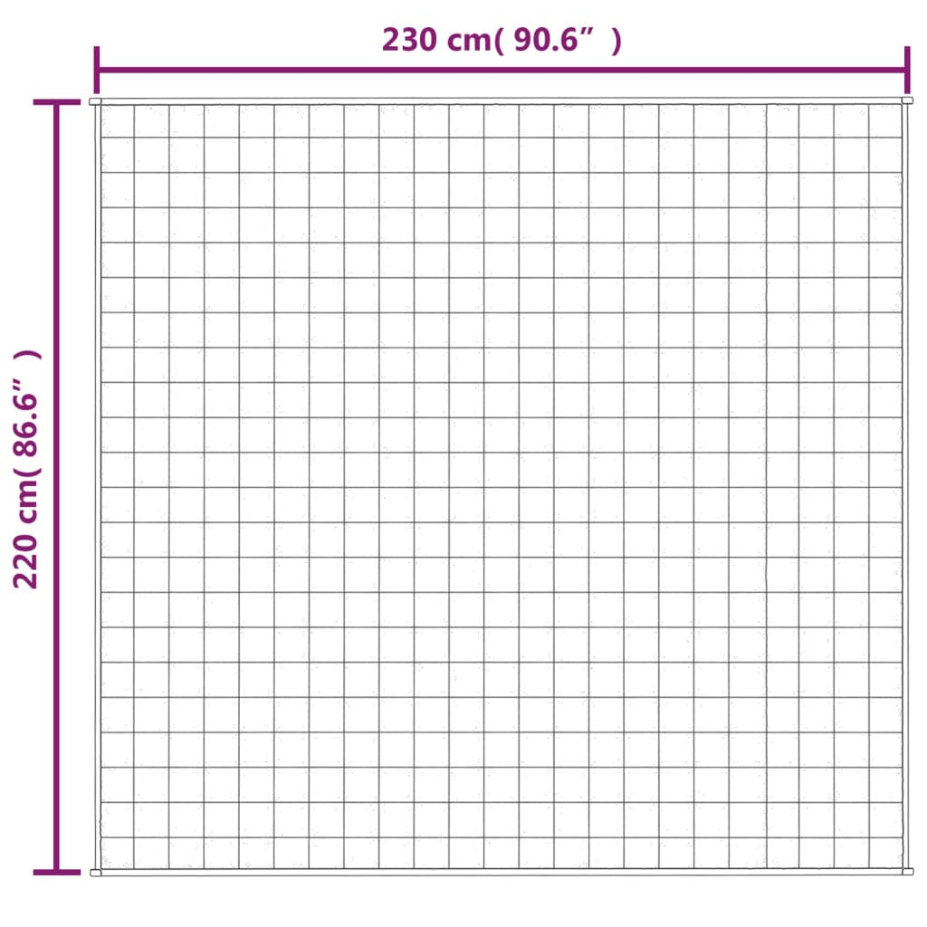 Coperta Ponderata Grigia 220x230 cm 15 kg Tessuto