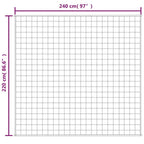 Coperta Ponderata Grigia 220x240 cm 15 kg Tessuto