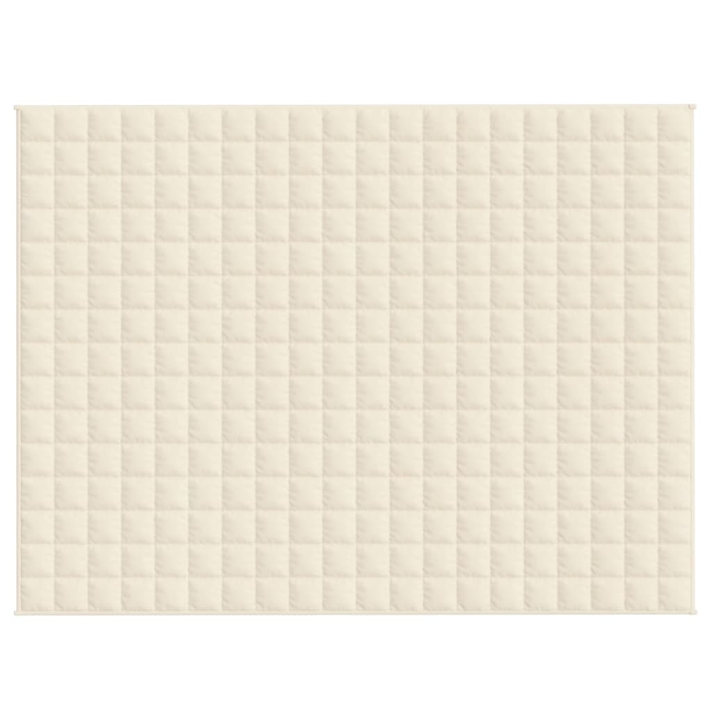 Coperta Ponderata Crema Chiaro 152x203 cm 7 kg Tessuto