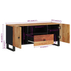 Mobile TV 105x33,5x46cm Legno Massello Acacia Legno Multistrato