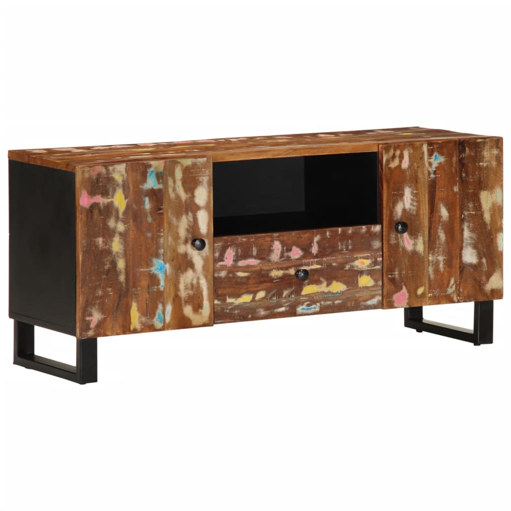 Mobile TV 105x33,5x46cm Legno Massello Recupero e Multistrato