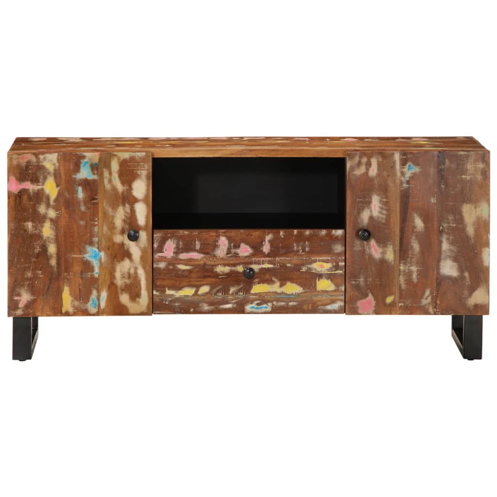 Mobile TV 105x33,5x46cm Legno Massello Recupero e Multistrato