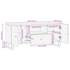 Mobile TV 105x33,5x46cm Legno Massello Recupero e Multistrato