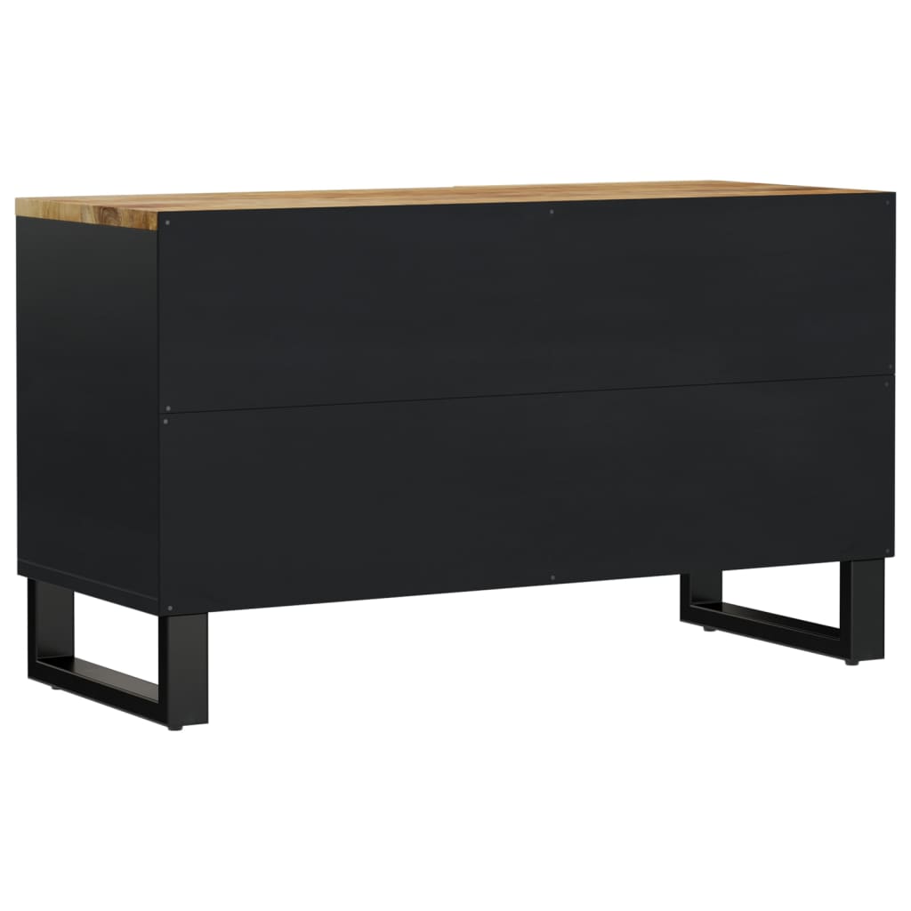 Mobile TV 80x33x46cm Legno Massello Mango e Legno Multistrato