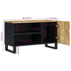 Mobile TV 80x33x46cm Legno Massello Mango e Legno Multistrato