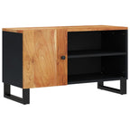 Mobile TV 80x33x46cm Legno Massello Acacia e Legno Multistrato