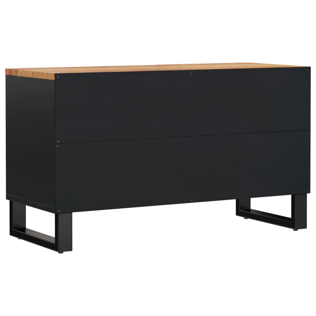 Mobile TV 80x33x46cm Legno Massello Acacia e Legno Multistrato