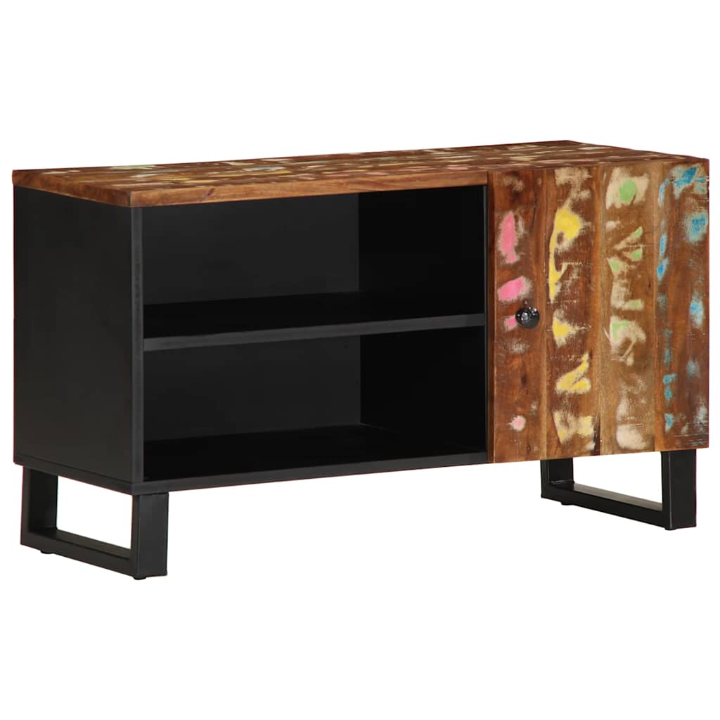 Mobile TV 80x33x46cm Legno Massello Recupero Legno Multistrato