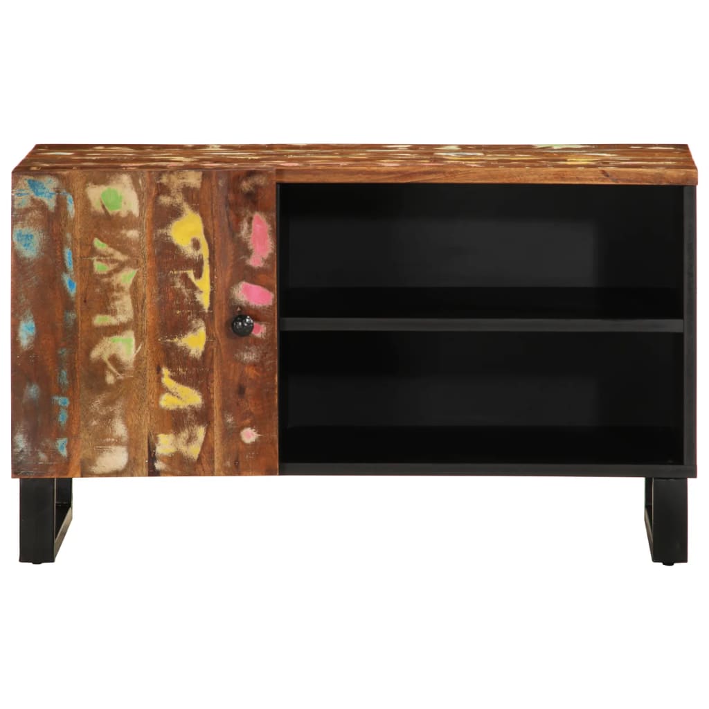 Mobile TV 80x33x46cm Legno Massello Recupero Legno Multistrato